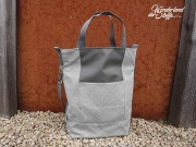 Dralon Teflon Outdoorstoff Rauten, grau