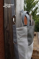 Dralon Teflon Outdoorstoff Rauten, grau