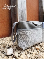 Dralon Teflon Outdoorstoff Rauten, grau