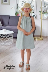 Musselin Double Gauze goldene Punkte, mint