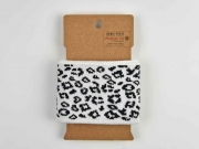 Fertigb�ndchen Leomuster, schwarz cremewei�