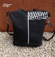 Dry Oilskin Stoff gewachste Baumwolle, schwarz