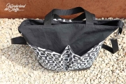 Dry Oilskin Stoff gewachste Baumwolle, schwarz