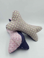 Baumwolle Blumen Ornamente, rosa grau wei�