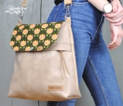 Canvas Tulpen, rosa beige dunkelgr�n