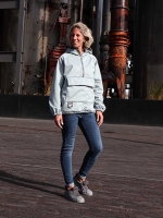 Softshell Stoff  Sports uni, altmint meliert