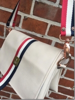 Gurtband Streifen 3 cm, navy cremewei� rot