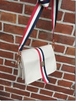 Gurtband Streifen 3 cm, navy cremewei� rot