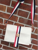 Gurtband Streifen 3 cm, navy cremewei� rot