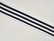 Ripsband schmale Streifen 3 cm, schwarz wei�