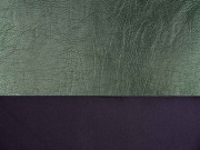 Vintage Lederimitat gepr�gte Optik in metallic gr�n