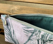 Vintage Lederimitat gepr�gte Optik in metallic gr�n