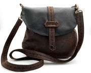 Leder Imitat Filzr�cken Vintageoptik, dunkelbraun