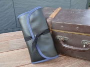 Dekostoff grafisches Muster Ovale, blau dunkelblau