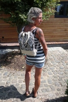 Dekostoff Ethno Inkamuster Boho Style, beige dunkeltaupe