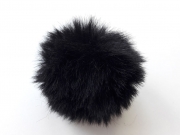 Kunstfellbommel Taschenanh�nger 6 cm, schwarz