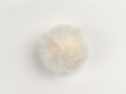 Kunstfellbommel Taschenanh�nger 6 cm, cremewei�