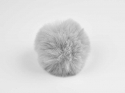 Kunstfellbommel Taschenanh�nger 6 cm, grau