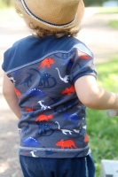 Jersey uni, dunkles jeansblau