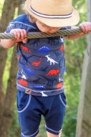 Jersey uni, dunkles jeansblau