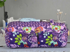 Baumwollstoff Blumen Knospen Bl�tter, flieder lila