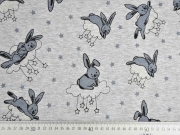 Alpenfleece Magic Sweat UV-Licht Farbeffekt Hasen, grau meliert