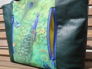 Vintage Lederimitat gepr�gte Optik, dunkelgr�n