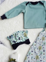 Jersey Waldtiere Laub Pilze, gr�n mint