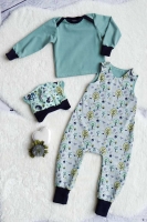 Jersey Waldtiere Laub Pilze, gr�n mint