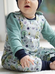 Jersey Waldtiere Laub Pilze, gr�n mint