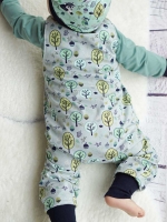 Jersey Waldtiere Laub Pilze, gr�n mint