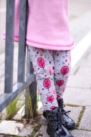 Jersey B�ume Laub Eicheln, rosa beere hellgrau