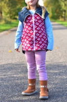 RESTST�CK 32 cm Jersey Igel Blumen Herzen, beere