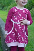 Jersey Rehe Blumen Herzen, beere