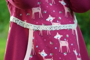 Jersey Rehe Blumen Herzen, beere