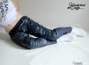 Leder Imitat Meterware - dunkelblau