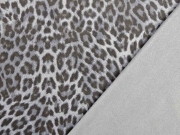 Wildlederimitat kleines Leomuster, grau