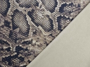 Wildlederimitat Schlangenmuster Snake Print, braun