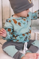 Soft Sweat Zootiere angeraut, ocker dunkelgrau mint