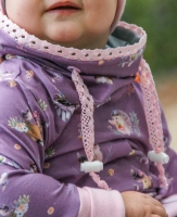 Jersey Waldtiere Boho Digitaldruck, dunkles flieder