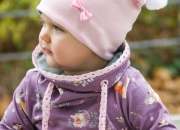 Jersey Waldtiere Boho Digitaldruck, dunkles flieder