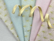 Dekostoff Gold Metallic Glitzer uni meliert, hellmint