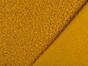 dicker Boucle Stoff Schafsfell Look, ocker