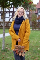 dicker Boucle Stoff Schafsfell Look, ocker