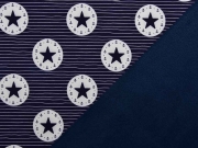 Softshell gestreift mit Stern im Kreis, dunkelblau