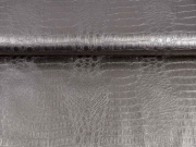 Lederimitat Krokodilhaut Pr�gung, taupe metallic