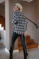 Lederimitat Krokodilhaut Pr�gung, schwarz