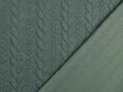 Jacquard Zopfmuster, mattes dunkelgr�n