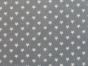 Jersey Sterne 0,7cm-wei� auf hellgrau