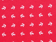 RESTST�CK 45 cm Jersey Mini Anker - wei� auf rot